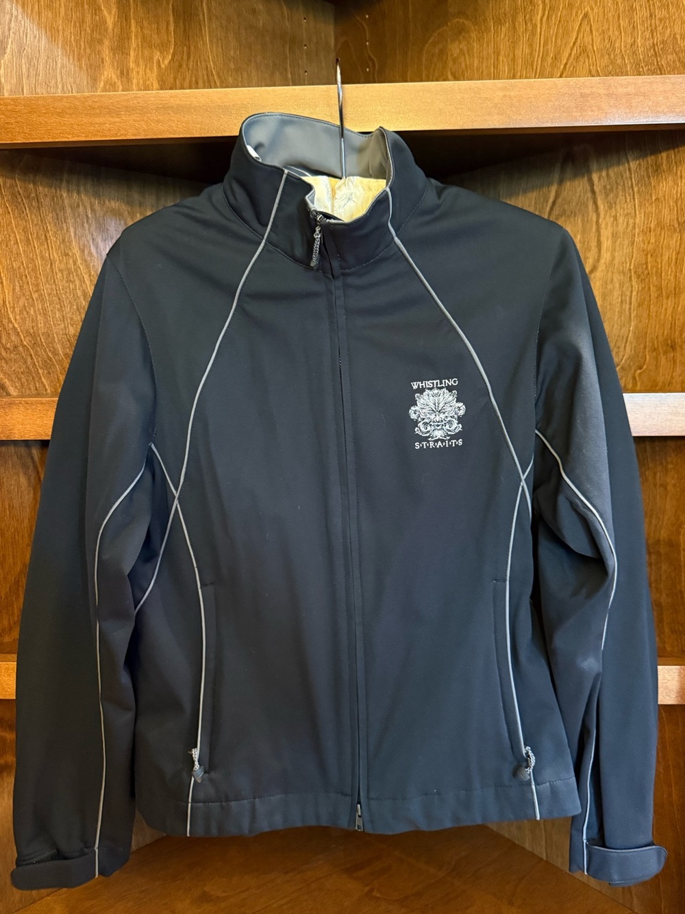 Nike Golf Whistling Straits Jacket Womens Small 4-6 Black Full Zip